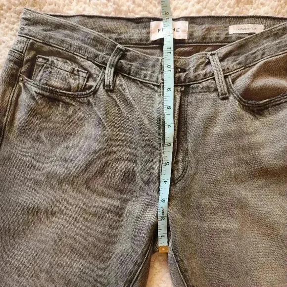 Frame Denim Ankle & Cropped Distressed Gray Jeans, see measurements! - Picture 7 of 8
